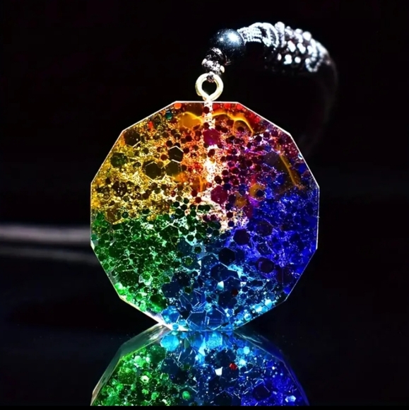 OM 🕉 Organite Chakra Energy Keychain Bag 👜🎒 Charm ~ Protect Purify Reiki - Picture 6 of 12